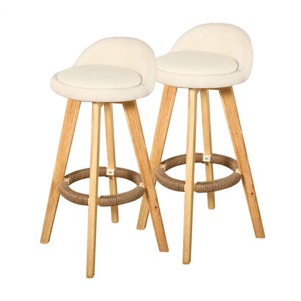 Fabric Swivel Bar Stool Kitchen Stool Dining Chair Barstools