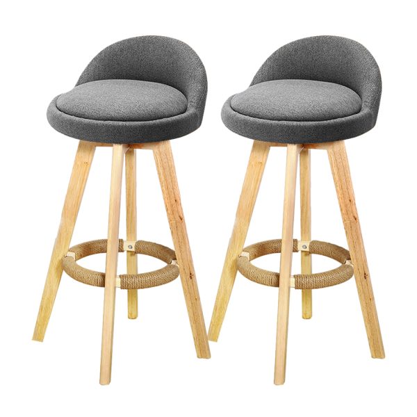 Fabric Swivel Bar Stool Kitchen Stool Dining Chair Barstools