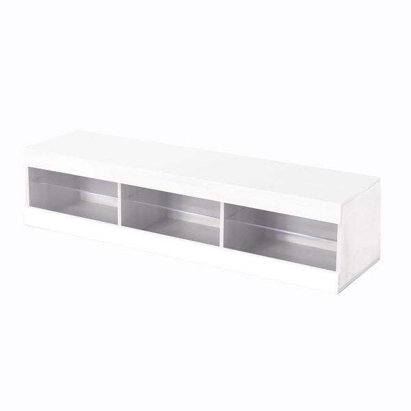 Vergne TV Cabinet LED Entertainment Unit Storage Stand Cabinets Modern