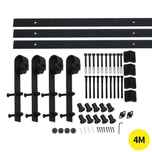 Antique Classic Style Barn Door Hardware Track Roller Kit