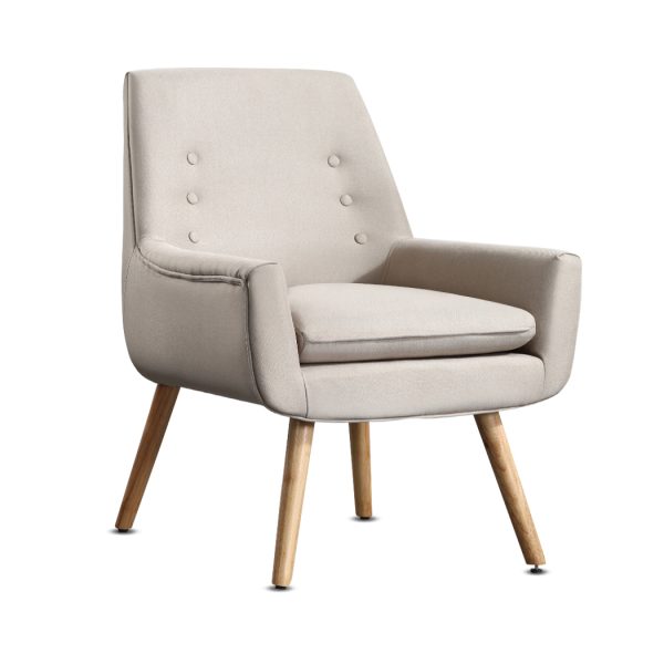 2x Upholstered Fabric Dining Chair Kitchen Wooden Modern Cafe Chairs