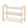 Bamboo Shoe Rack Storage Wooden Organizer Shelf Stand