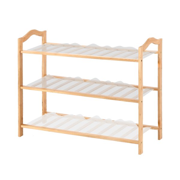 Bamboo Shoe Rack Storage Wooden Organizer Shelf Stand