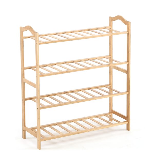 Bamboo Shoe Rack Storage Wooden Organizer Shelf Stand