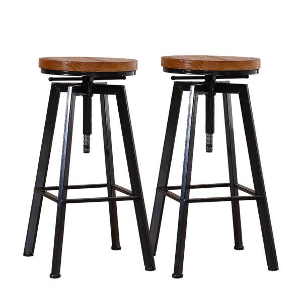 Industrial Bar Stools Kitchen Stool Wooden Barstools Swivel