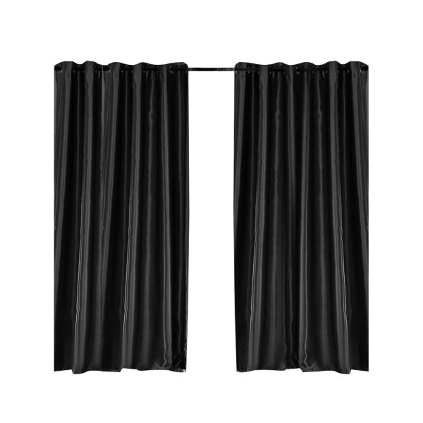 2X Blockout Curtains Blackout Curtain Bedroom Window Eyelet