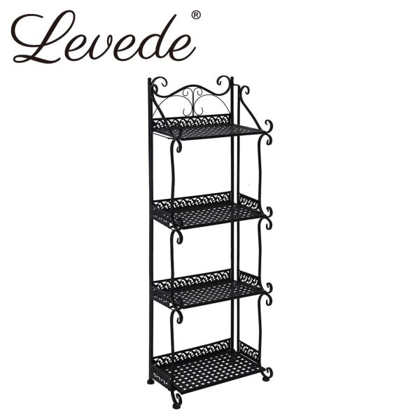 Plant Stand Outdoor Indoor Metal Flower Pots Rack Garden Shelf