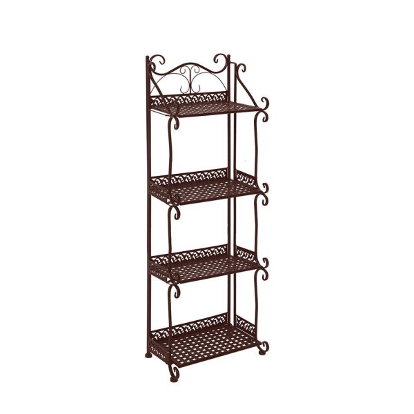 Plant Stand Outdoor Indoor Metal Flower Pots Rack Garden Shelf