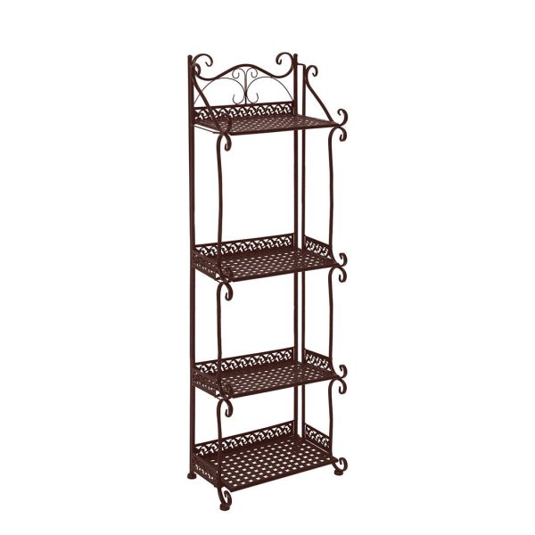 Plant Stand Outdoor Indoor Metal Flower Pots Rack Garden Shelf