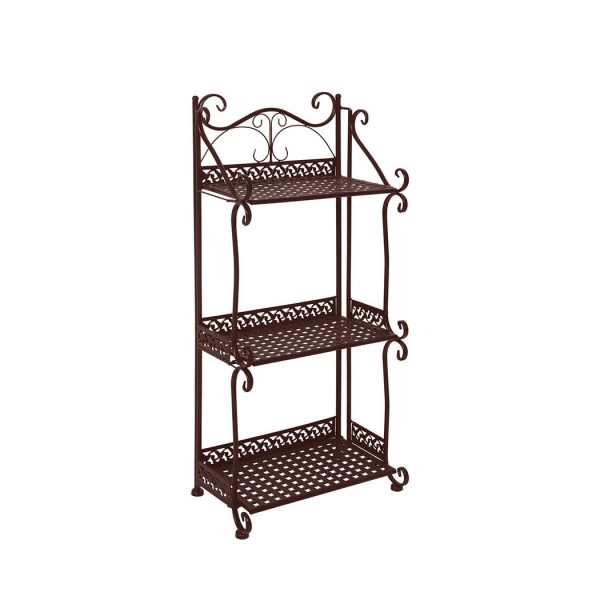 Plant Stand Outdoor Indoor Metal Flower Pots Rack Garden Shelf