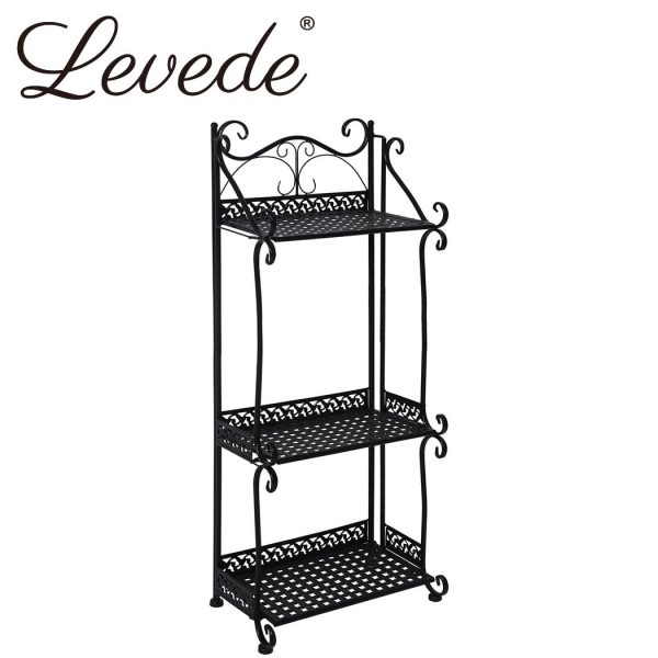 Plant Stand Outdoor Indoor Metal Flower Pots Rack Garden Shelf