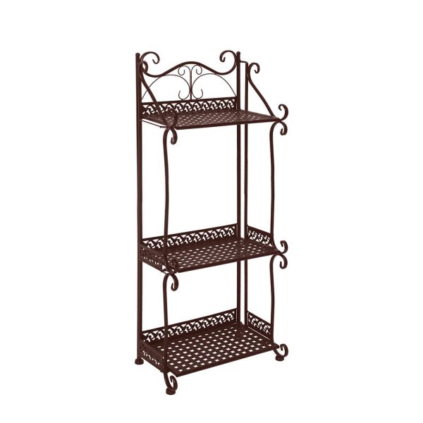 Plant Stand Outdoor Indoor Metal Flower Pots Rack Garden Shelf