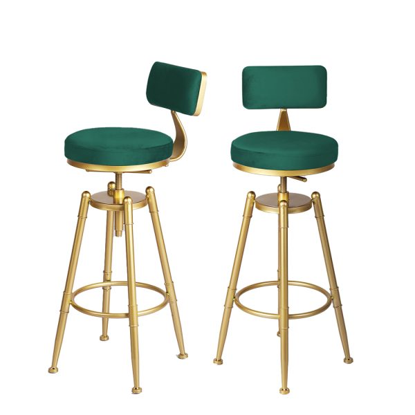 Bar Stools Kitchen Stool Chair Swivel Barstools Velvet Padded Seat