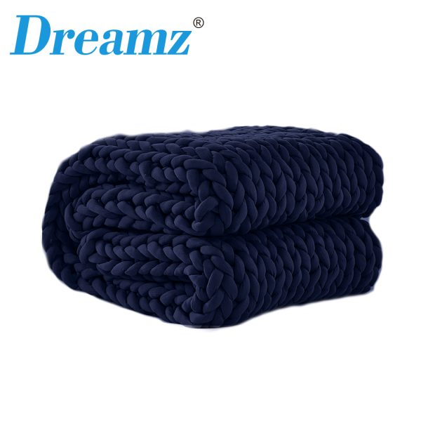 Knitted Weighted Blanket Chunky Bulky Knit Throw Blanket 3KG