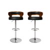 1x Bar Stools Kitchen Gas Lift Wooden Beech Stool Chair Swivel Barstools