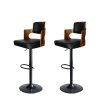 1x Bar Stools Kitchen Gas Lift Wooden Beech Stool Chair Swivel Barstools