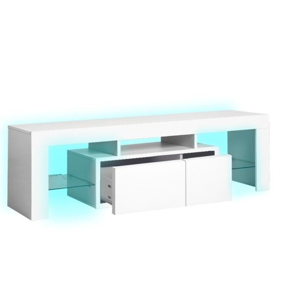 Campbell TV Cabinet Entertainment Unit Stand RGB LED Furniture Wooden Shelf