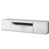 Moss TV Cabinet Entertainment Unit Stand RGB LED Furniture Wooden Shelf