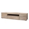 Moss TV Cabinet Entertainment Unit Stand RGB LED Furniture Wooden Shelf