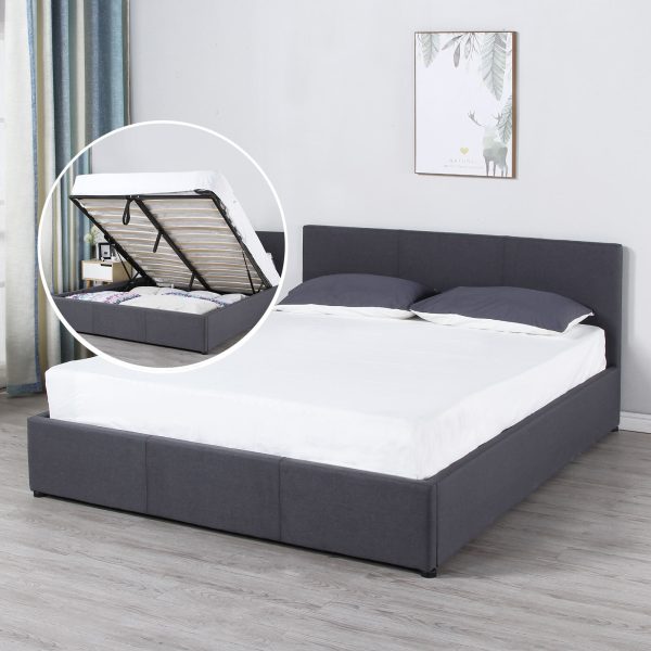 Kelly Luxury Gas Lift Bed Frame w/ Headboard