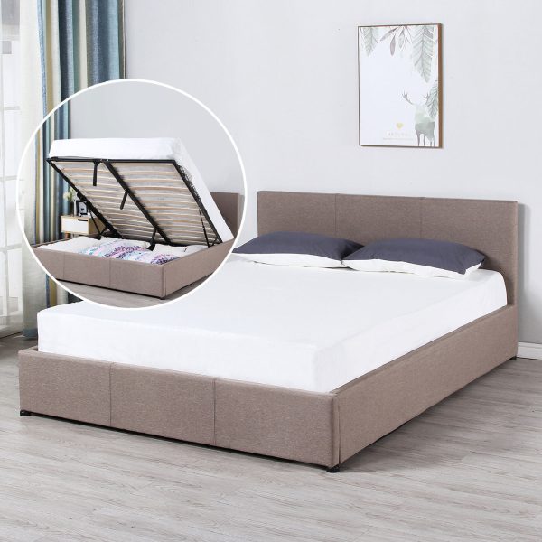 Kelly Luxury Gas Lift Bed Frame w/ Headboard