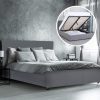 Jupiter Luxury Gas Lift Bed with Headboard (Model 1) – KING, Charcoal