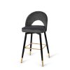 2x Bar Stools Kitchen Stool Chairs Velvet Swivel Barstools Luxury