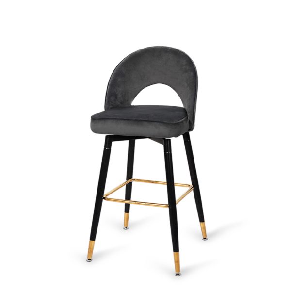 2x Bar Stools Kitchen Stool Chairs Velvet Swivel Barstools Luxury