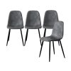 4x Dining Chairs Kitchen Table Chair Lounge Room Padded Seat PU Leather