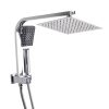 Rain Shower Head Set Square Brass Taps Mixer Handheld High Pressure