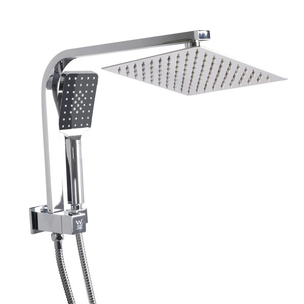 Rain Shower Head Set Square Brass Taps Mixer Handheld High Pressure