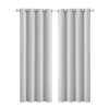 2x Blockout Curtains Panels 3 Layers Eyelet Room Darkening – 132 x 160 cm, Grey