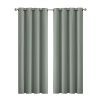 2x Blockout Curtains Panels 3 Layers Eyelet Room Darkening – 132 x 160 cm, Grey