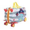 Kids Ride On Suitcase Children Travel Luggage Carry Bag Trolley