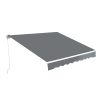 Folding Arm Awning Retractable Manual Sunshade Canopy Window Patio Pivot