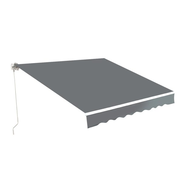 Folding Arm Awning Retractable Manual Sunshade Canopy Window Patio Pivot