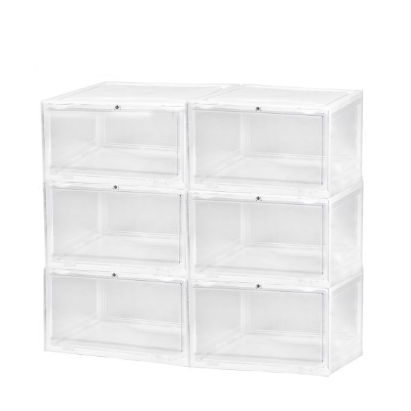 Premium Sneaker Display Case Shoe Storage Box Clear Plastic Magnetic Stackable