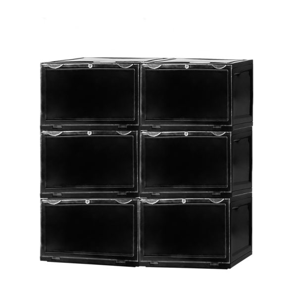 Premium Sneaker Display Case Shoe Storage Box Clear Plastic Magnetic Stackable