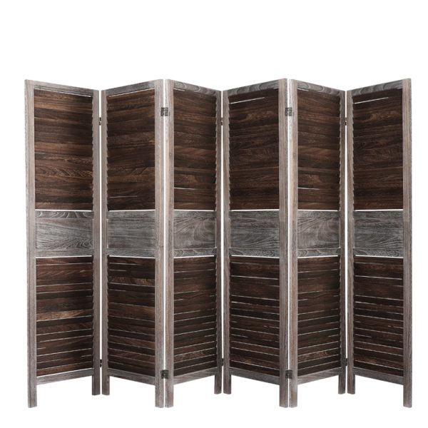 Washpool Room Divider Folding Screen Privacy Dividers Stand Wood Brown