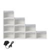 LED Sneaker Display Case Lighted Shoe Storage Boxes Sound Control Magnetic