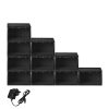 LED Sneaker Display Case Lighted Shoe Storage Boxes Sound Control Magnetic