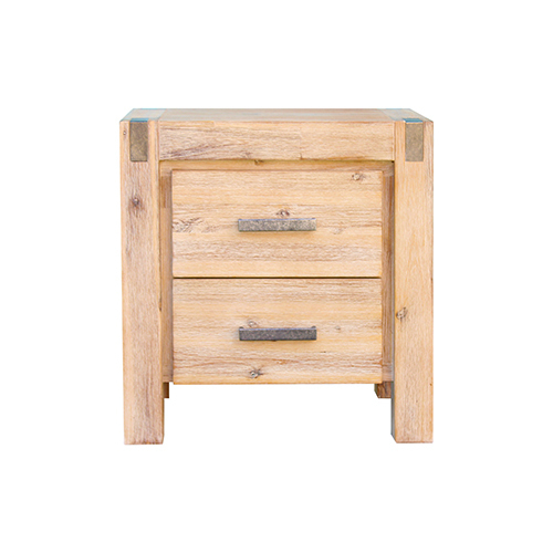 Hawthorne Bedside Table 2 drawers Night Stand Solid Wood Acacia
