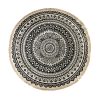 Carpet Soft Linen Bohemian Non-Slip Floor Retro Minimalist Round Rug Home Decor with Tassels