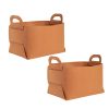 Coffee Foldable Felt Storage Portable Collapsible Bag Home Office Foldable Organiser with Carry Handles
