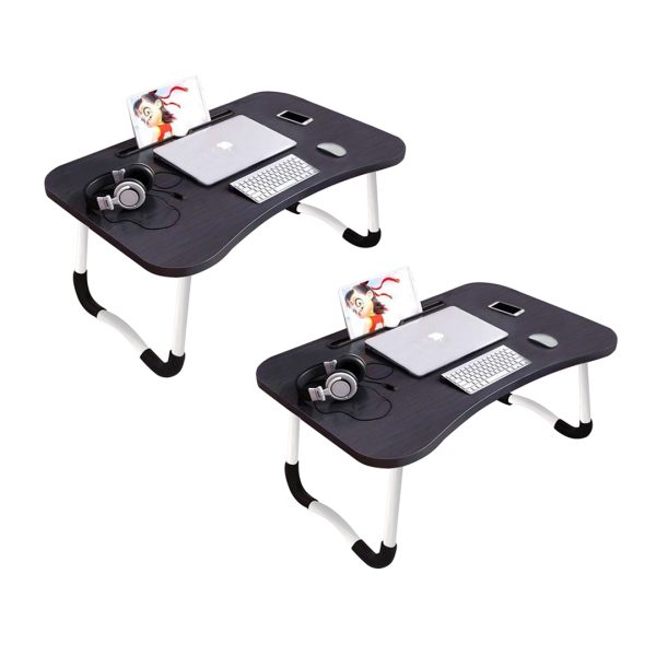 Portable Bed Table Adjustable Foldable Bed Sofa Study Table Laptop Mini Desk with Notebook Stand Card Slot Holder Home Decor