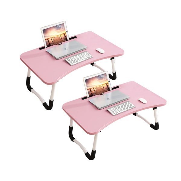 Portable Bed Table Adjustable Foldable Bed Sofa Study Table Laptop Mini Desk with Notebook Stand Card Slot Holder Home Decor