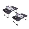 Portable Bed Table Adjustable Foldable Bed Sofa Study Table Laptop Mini Desk with Notebook Stand Cup Slot Home Decor