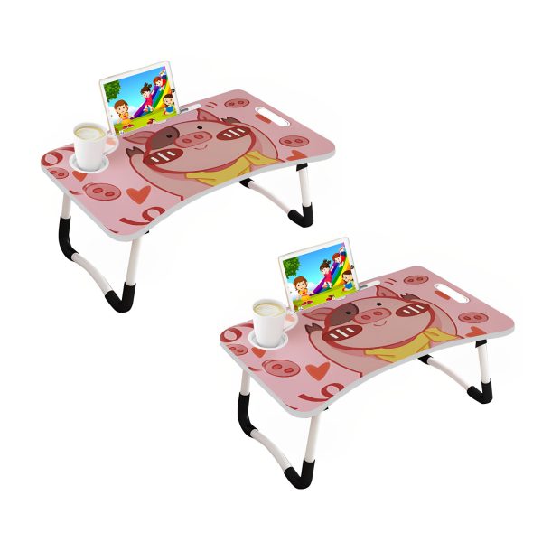 Portable Bed Table Adjustable Foldable Bed Sofa Study Table Laptop Mini Desk with Drawer and Cup Slot Home Decor