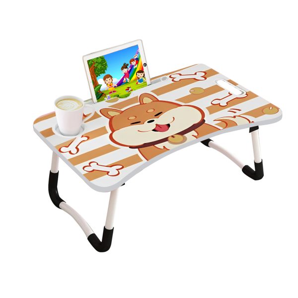 Portable Bed Table Adjustable Foldable Bed Sofa Study Table Laptop Mini Desk with Drawer and Cup Slot Home Decor