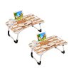 Portable Bed Table Adjustable Foldable Bed Sofa Study Table Laptop Mini Desk with Drawer and Cup Slot Home Decor
